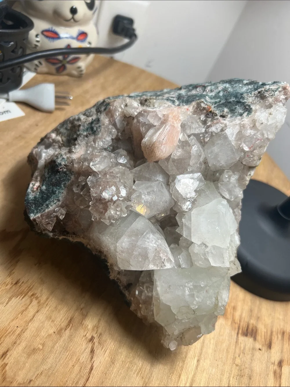 Statement Apophyllite Crystal multicolored w Stillbite inclusions & more 2578g - Picture 9 of 17